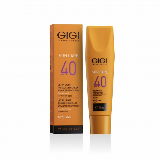GIGI Sun Care Ultra Light Facial Sun Screen Advanced Protection SPF 40 UVA/UVB For all skin types 50 ml